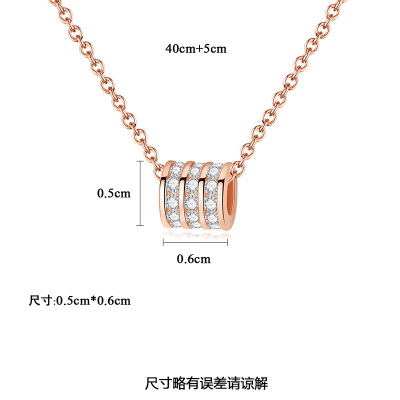 小蛮腰纯银925项链女ins冷淡风锁骨链玫瑰金网红个性简约镶钻潮